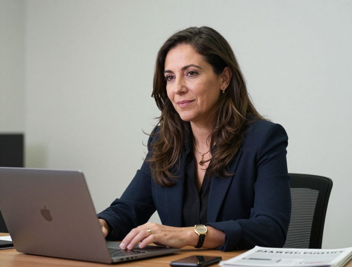 Портрет выпускника Redacta Лукаса Фернандеса — мужчина средних лет за рабочим столом редакции